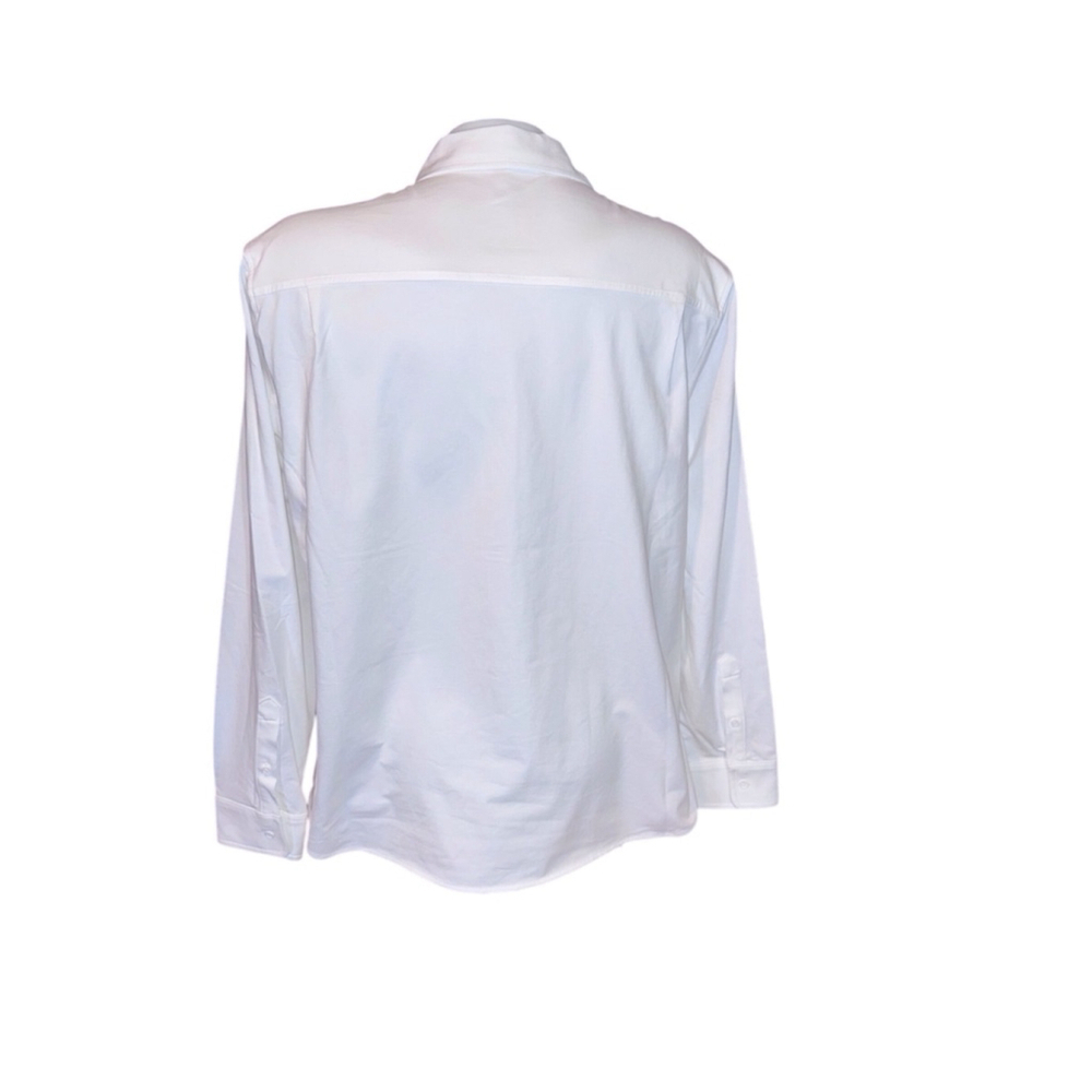 Men's VRST Refined Knit Button Down Shirt XL White - Picture 3 of 4